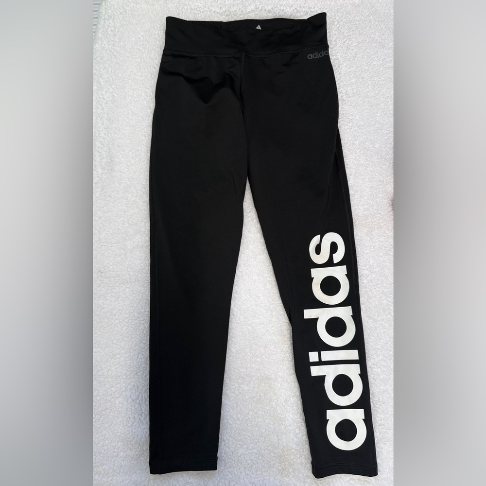 Adidas Black Leggings with Bold Logo